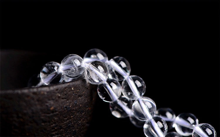 [Natural Crystal Beads] 7A Natural Clear Quartz(Slight cotton wool) 2mm-14mm